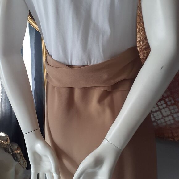 NWT Zara Cotton Blend Colourblock Midi Dress - Picture 12 of 15